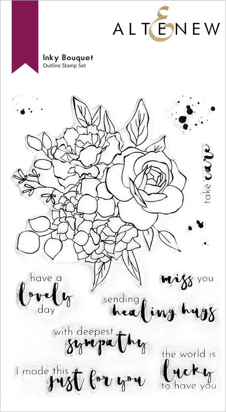 Stamp & Die & Stencil Bundle Inky Bouquet