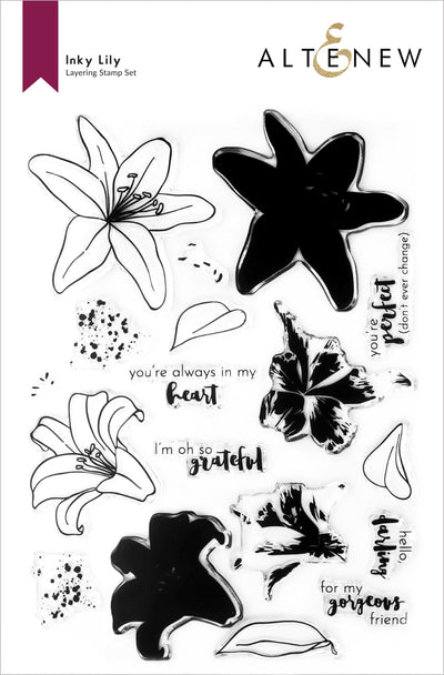 Stamp & Die & Stencil Bundle Inky Lily
