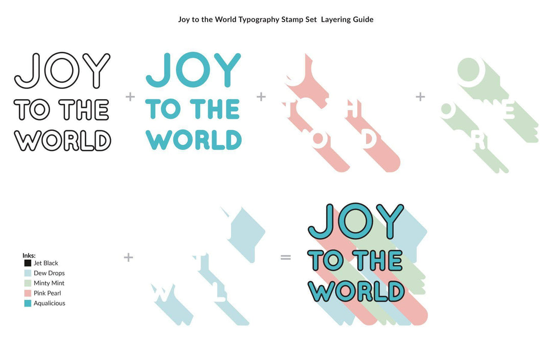 Stamp & Die & Stencil Bundle Joy To The World Typography
