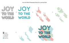 Stamp & Die & Stencil Bundle Joy To The World Typography