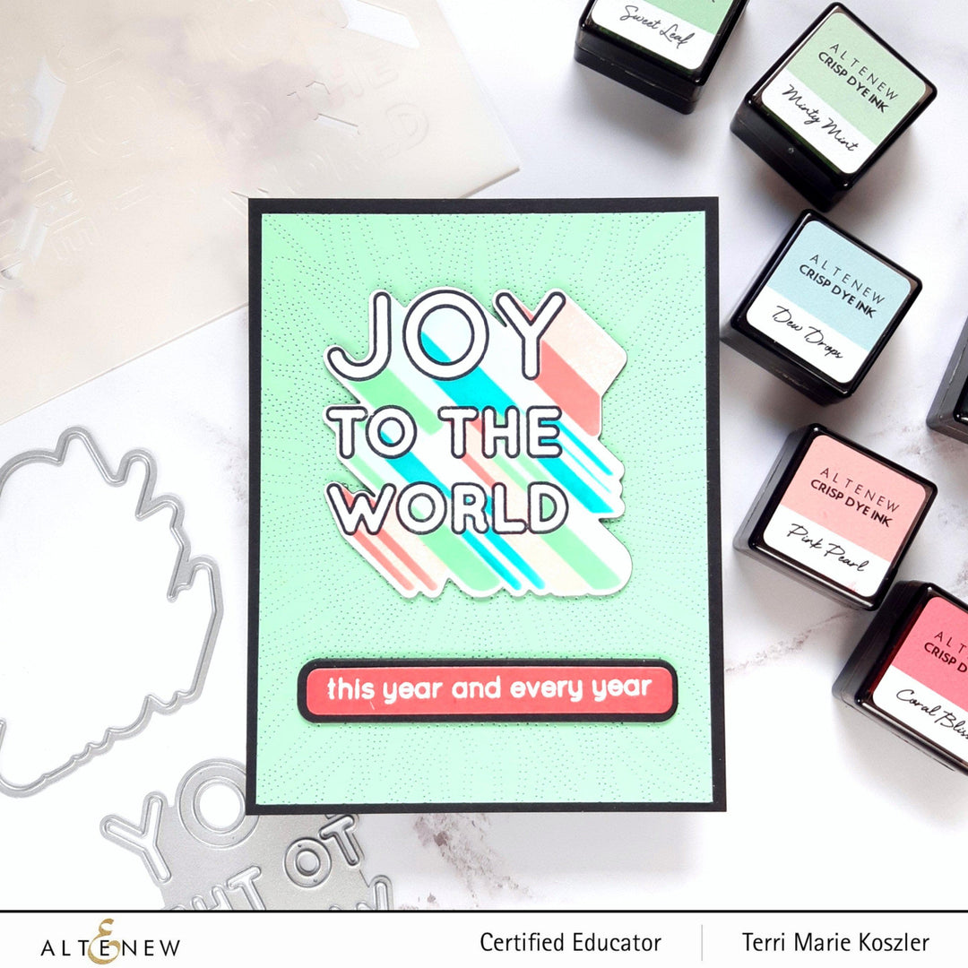 Stamp & Die & Stencil Bundle Joy To The World Typography