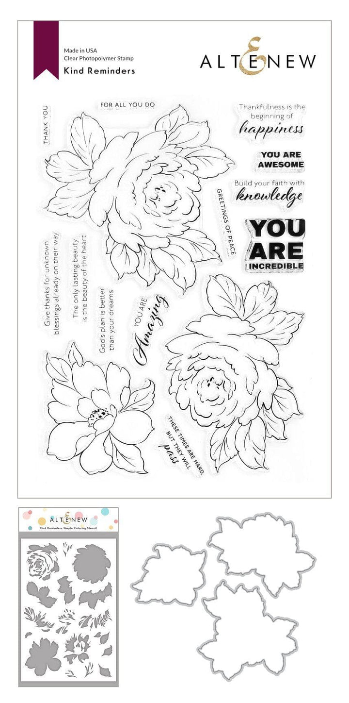 Stamp & Die & Stencil Bundle Kind Reminders