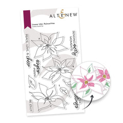Stamp & Die & Stencil Bundle Linear Life Poinsettias