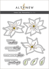 Stamp & Die & Stencil Bundle Linear Life Poinsettias