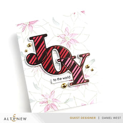 Stamp & Die & Stencil Bundle Linear Life Poinsettias