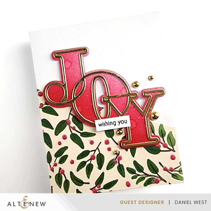 Stamp & Die & Stencil Bundle Linear Life Poinsettias
