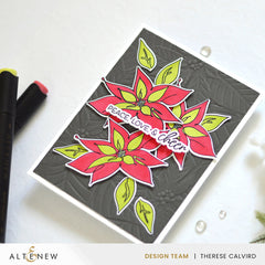 Stamp & Die & Stencil Bundle Linear Life Poinsettias