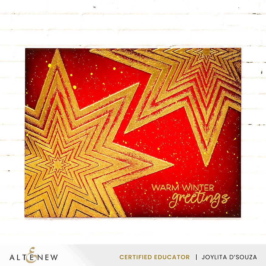 Stamp & Die & Stencil Bundle Linear Life Poinsettias