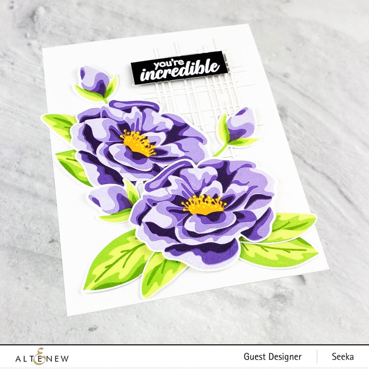 Stamp & Die & Stencil Bundle Marbled Bloom