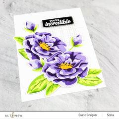 Stamp & Die & Stencil Bundle Marbled Bloom