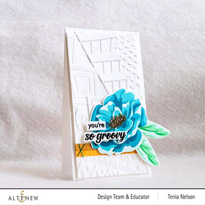 Stamp & Die & Stencil Bundle Marbled Bloom