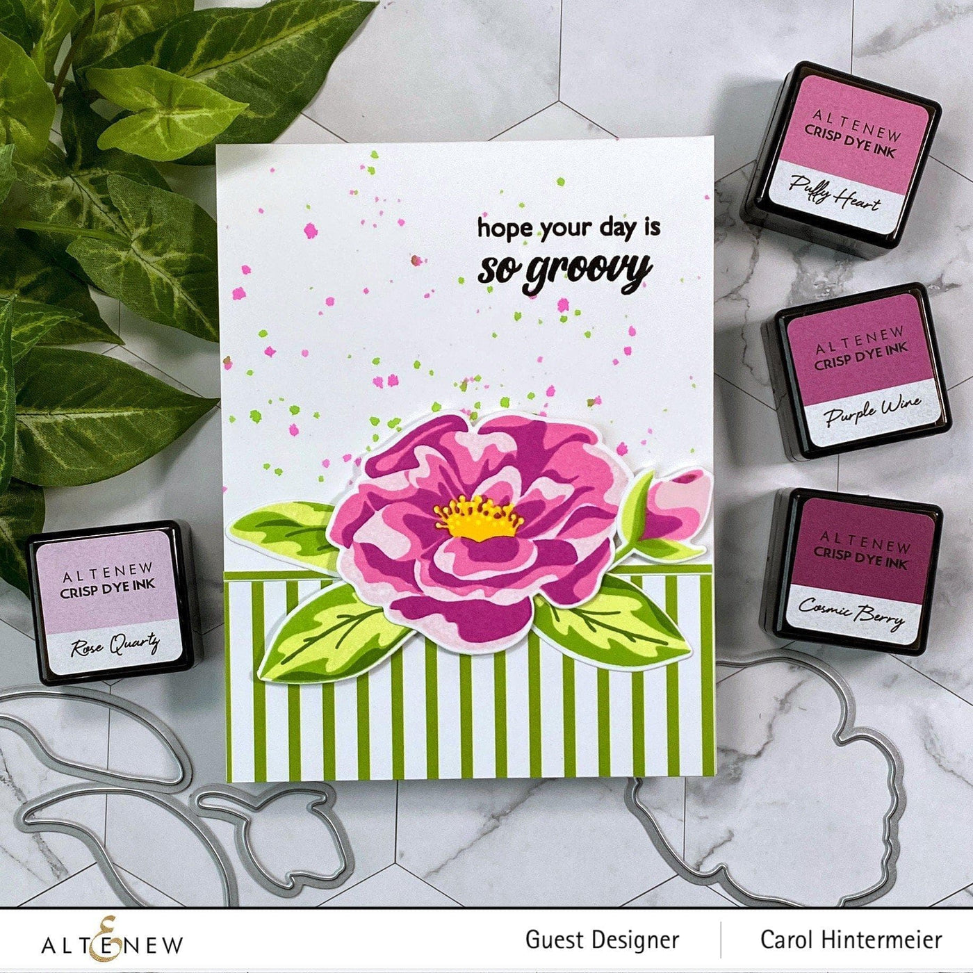 Stamp & Die & Stencil Bundle Marbled Bloom