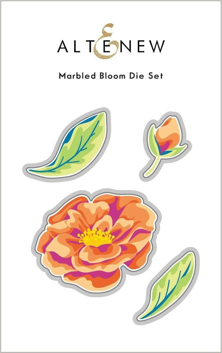 Stamp & Die & Stencil Bundle Marbled Bloom