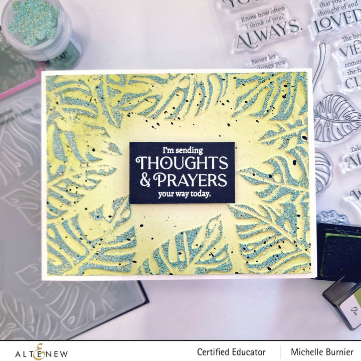 Stamp & Die & Stencil Bundle Monsteras And Quotes