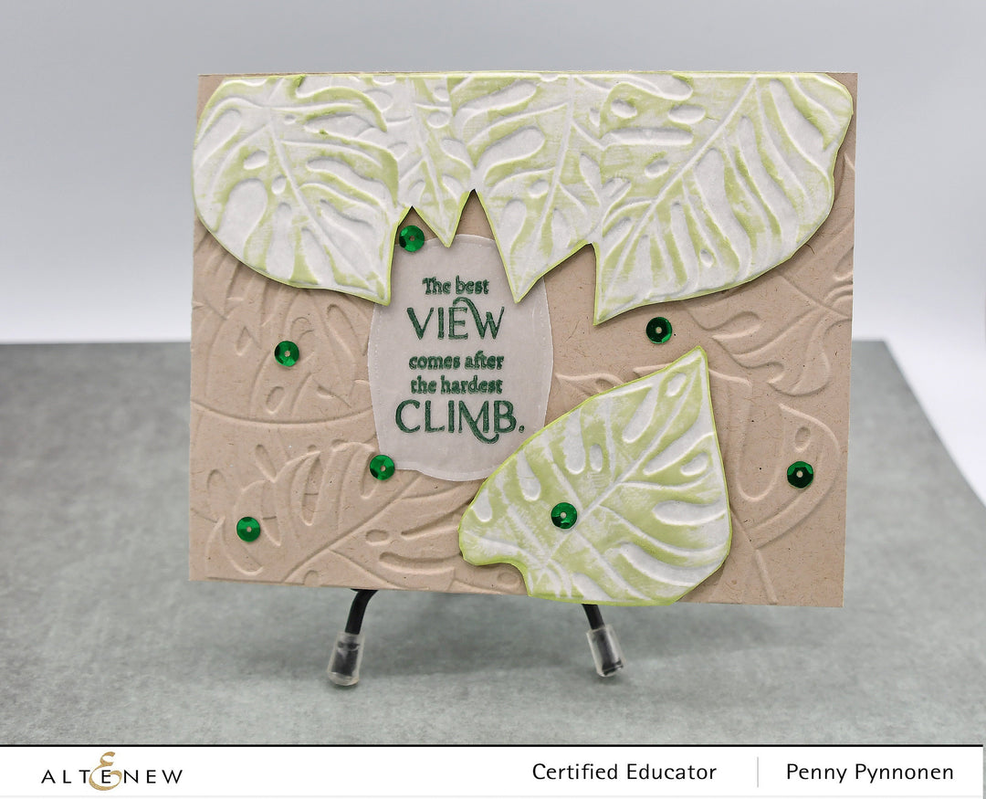 Stamp & Die & Stencil Bundle Monsteras And Quotes