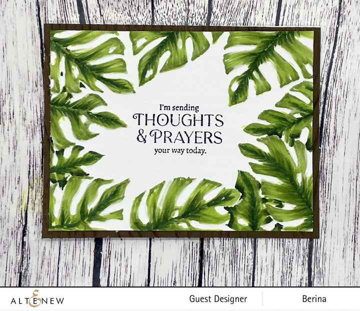 Stamp & Die & Stencil Bundle Monsteras And Quotes