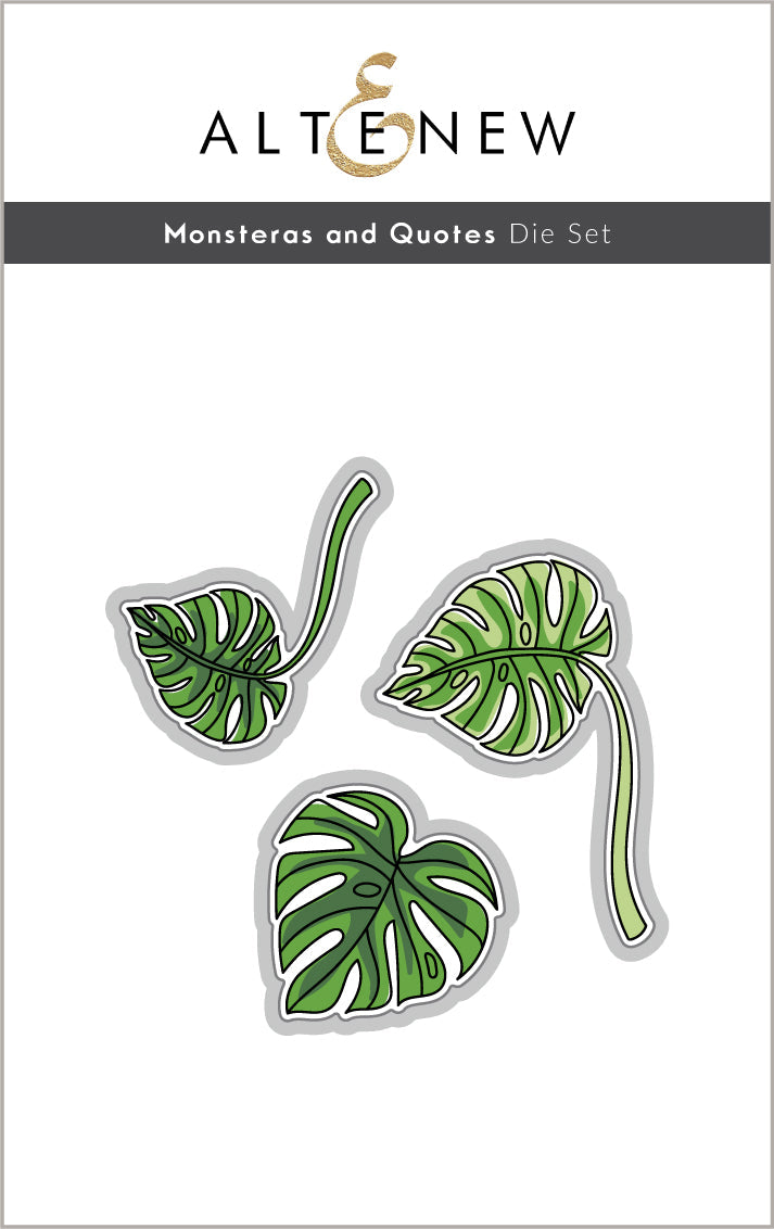 Stamp & Die & Stencil Bundle Monsteras And Quotes