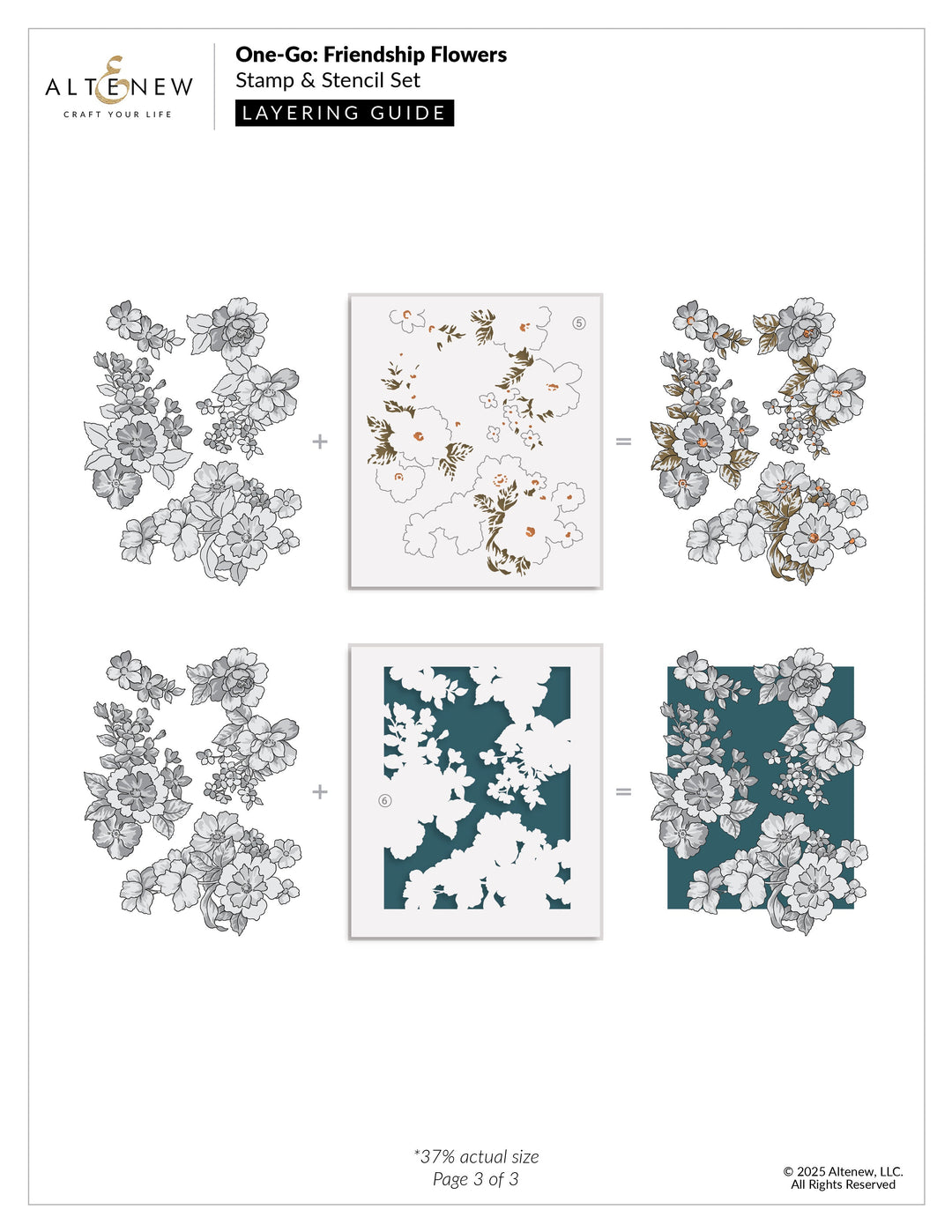 Stamp & Die & Stencil Bundle One-Go: Friendship Flowers