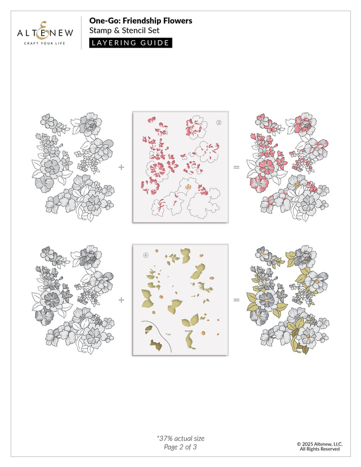 Stamp & Die & Stencil Bundle One-Go: Friendship Flowers