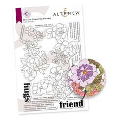Stamp & Die & Stencil Bundle One-Go: Friendship Flowers
