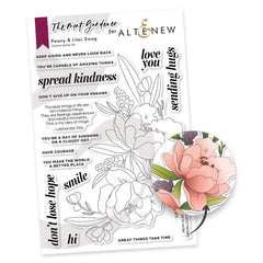 Stamp & Die & Stencil Bundle Peony & Lilac Swag