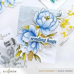 Stamp & Die & Stencil Bundle Peony & Lilac Swag