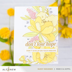 Stamp & Die & Stencil Bundle Peony & Lilac Swag