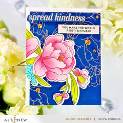 Stamp & Die & Stencil Bundle Peony & Lilac Swag