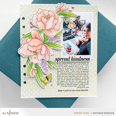 Stamp & Die & Stencil Bundle Peony & Lilac Swag