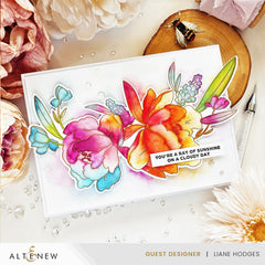 Stamp & Die & Stencil Bundle Peony & Lilac Swag