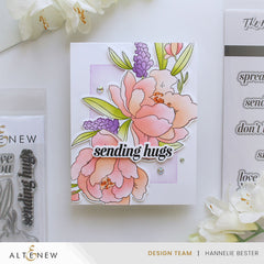 Stamp & Die & Stencil Bundle Peony & Lilac Swag