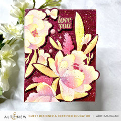 Stamp & Die & Stencil Bundle Peony & Lilac Swag