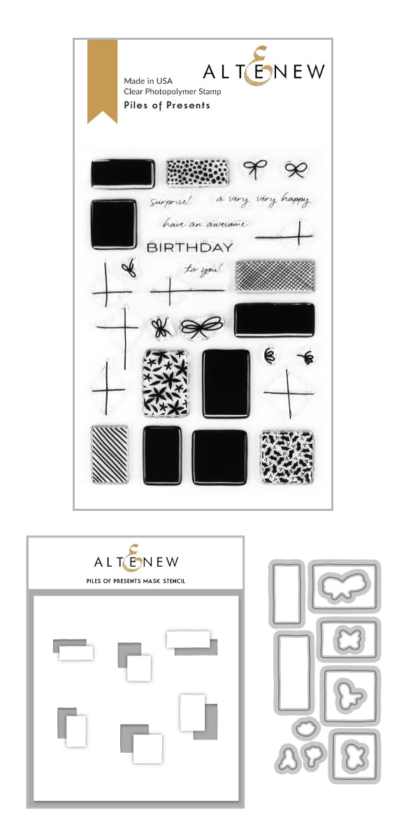 Stamp & Die & Stencil Bundle Piles Of Presents