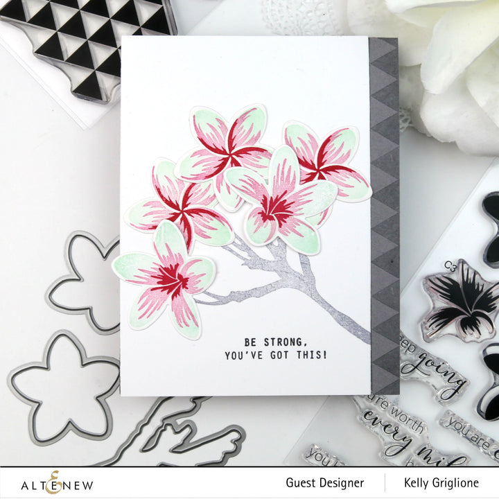 Stamp & Die & Stencil Bundle Playful Plumeria