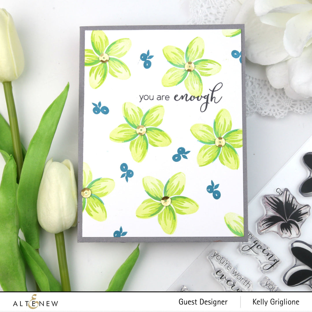 Stamp & Die & Stencil Bundle Playful Plumeria