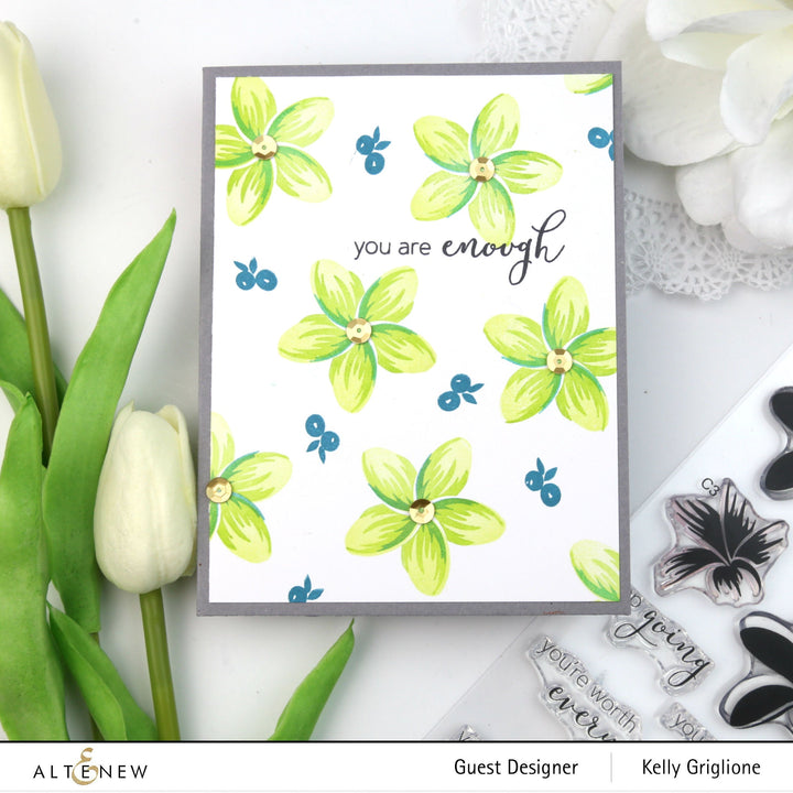 Stamp & Die & Stencil Bundle Playful Plumeria