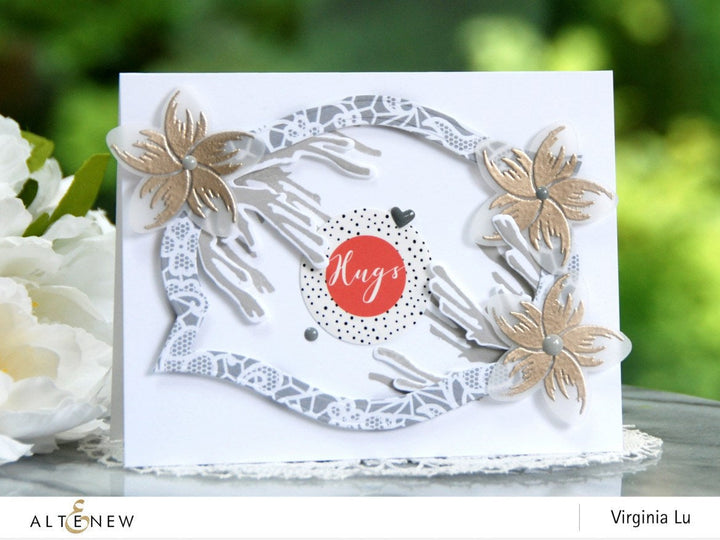 Stamp & Die & Stencil Bundle Playful Plumeria