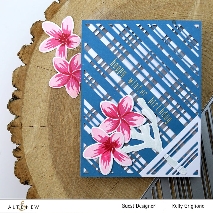 Stamp & Die & Stencil Bundle Playful Plumeria