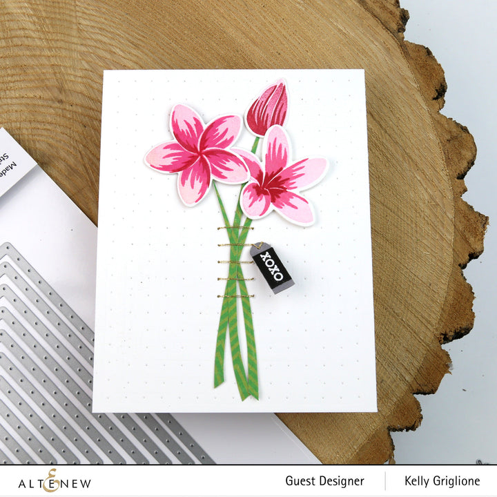 Stamp & Die & Stencil Bundle Playful Plumeria