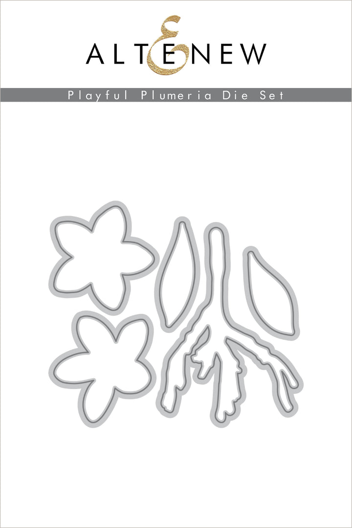 Stamp & Die & Stencil Bundle Playful Plumeria