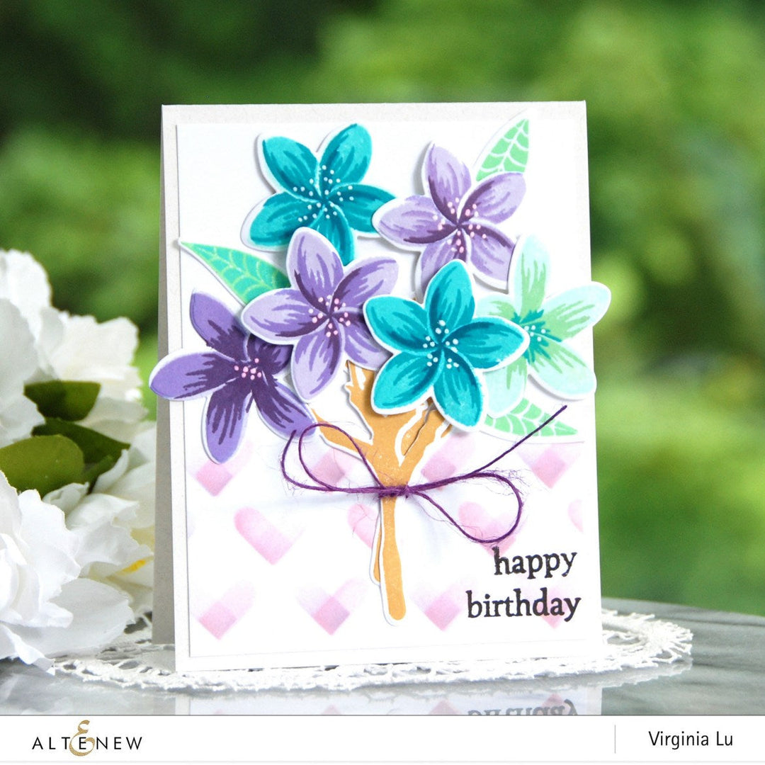 Stamp & Die & Stencil Bundle Playful Plumeria