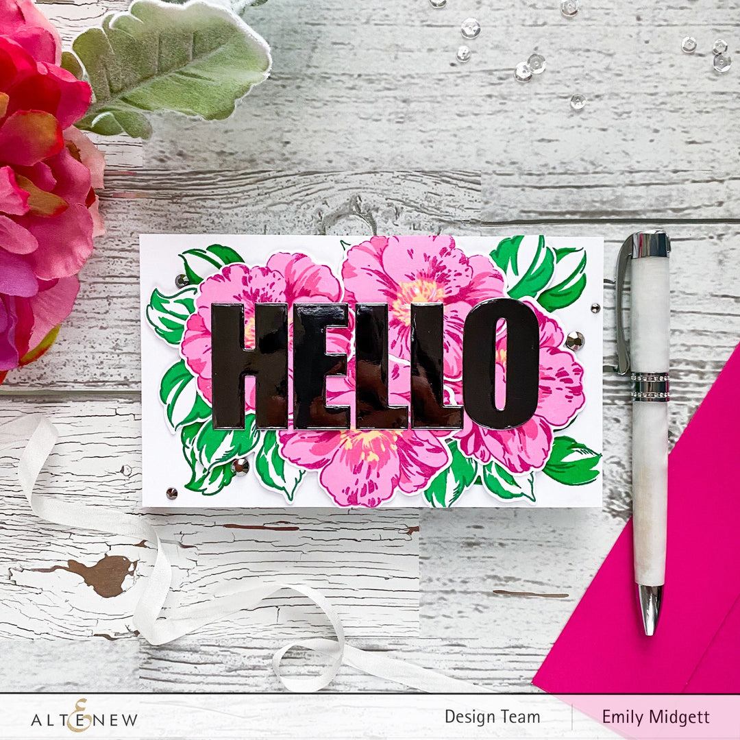 Stamp & Die & Stencil Bundle Queen Anemone