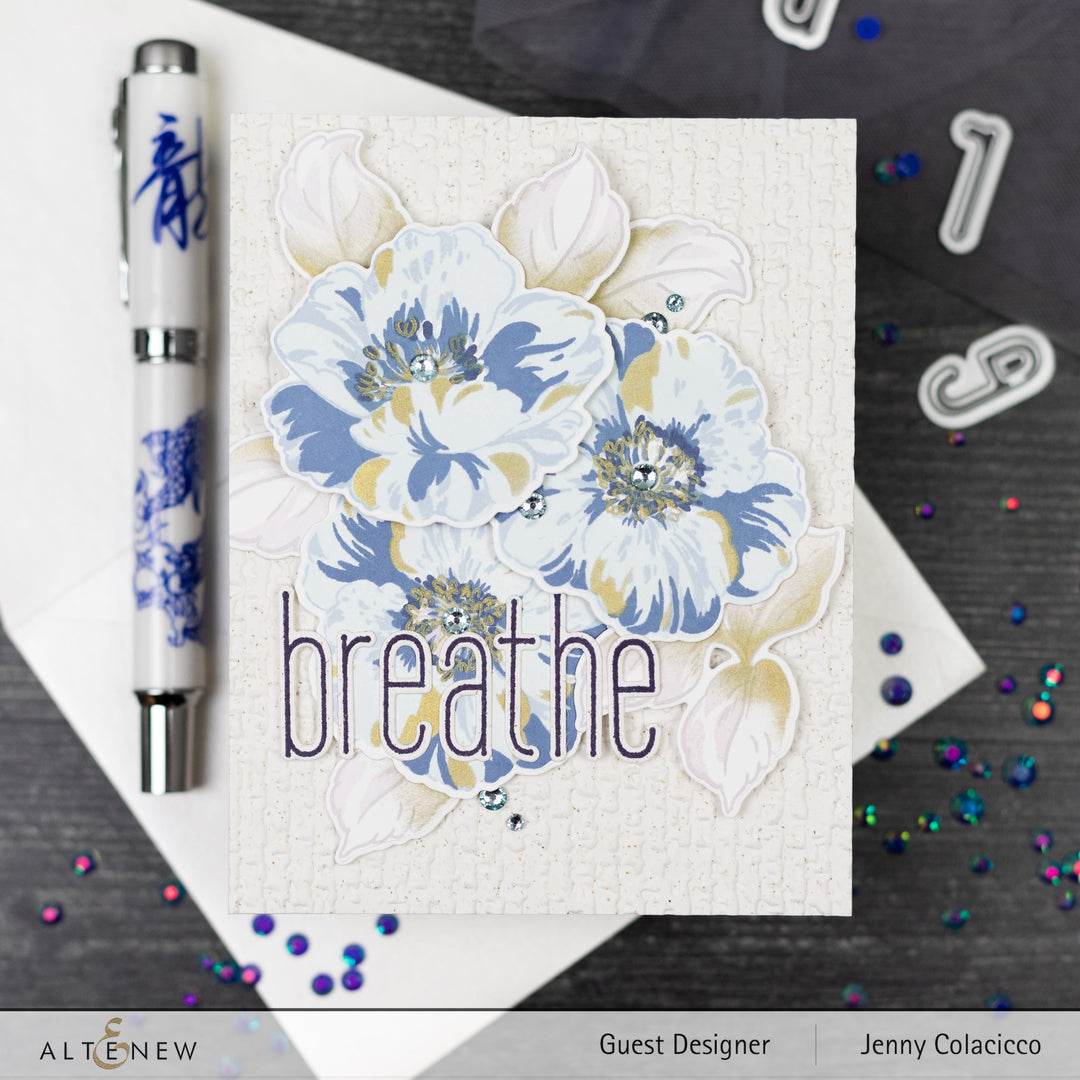Stamp & Die & Stencil Bundle Queen Anemone