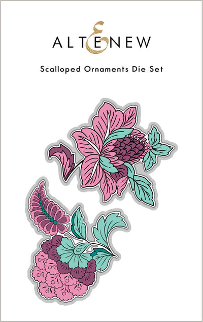Stamp & Die & Stencil Bundle Scalloped Ornaments
