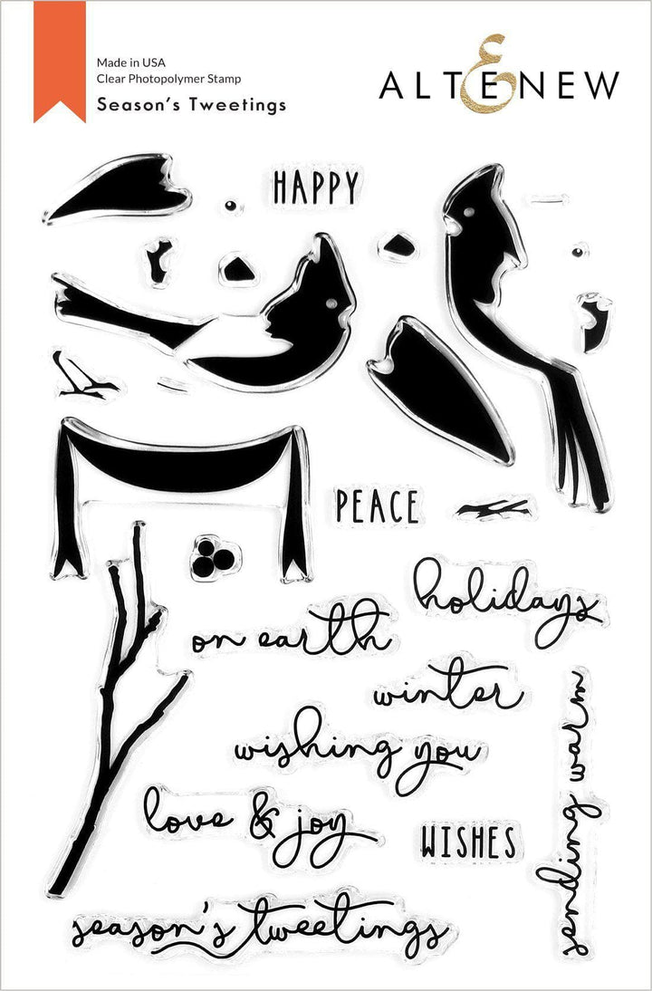 Stamp & Die & Stencil Bundle Season's Tweetings
