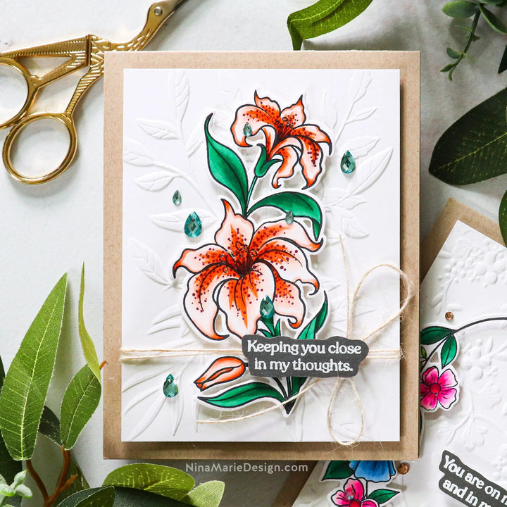 Stamp & Die & Stencil Bundle Sentimental Florals