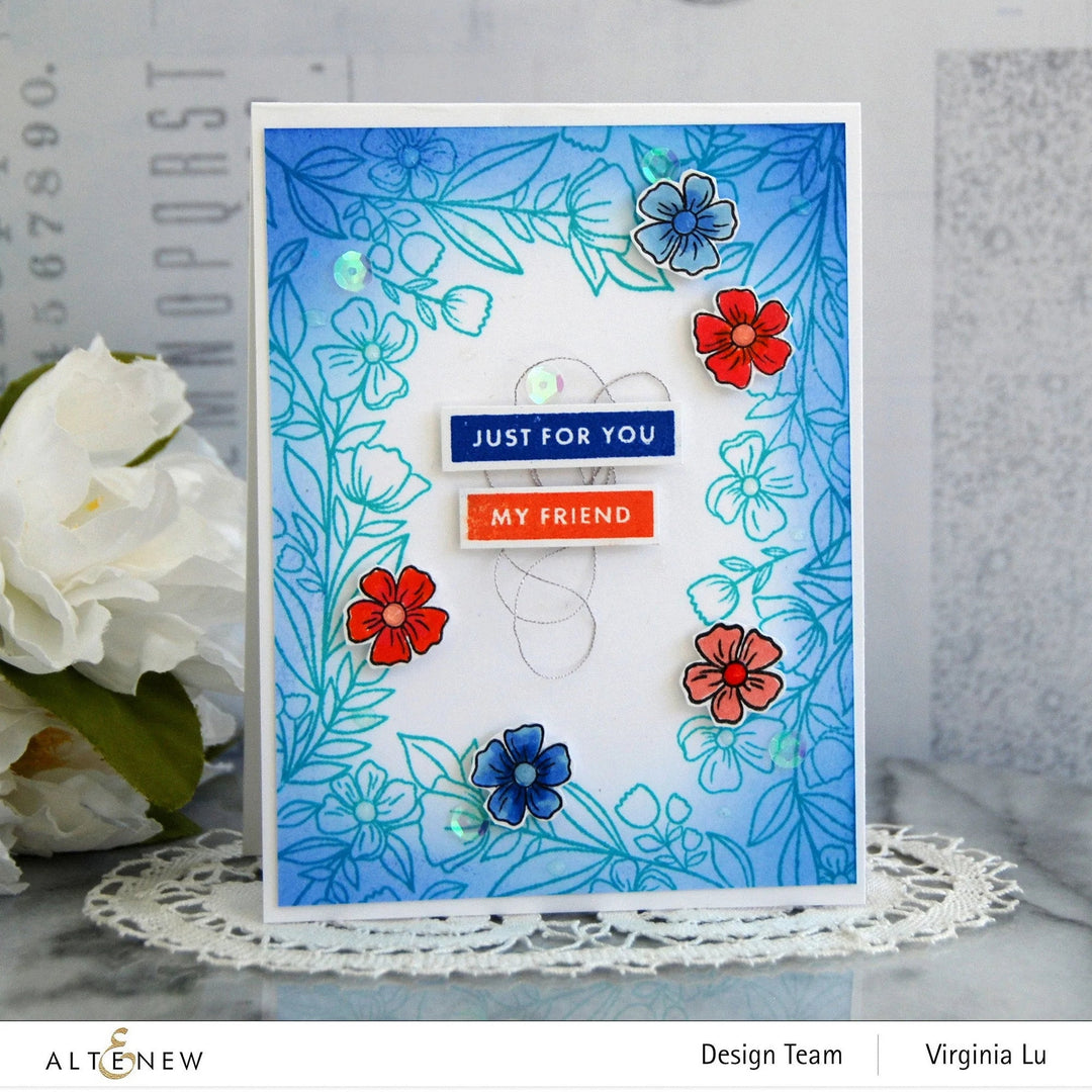 Stamp & Die & Stencil Bundle Sentimental Florals