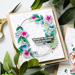 Stamp & Die & Stencil Bundle Sentimental Florals