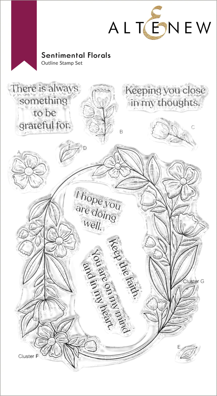 Stamp & Die & Stencil Bundle Sentimental Florals