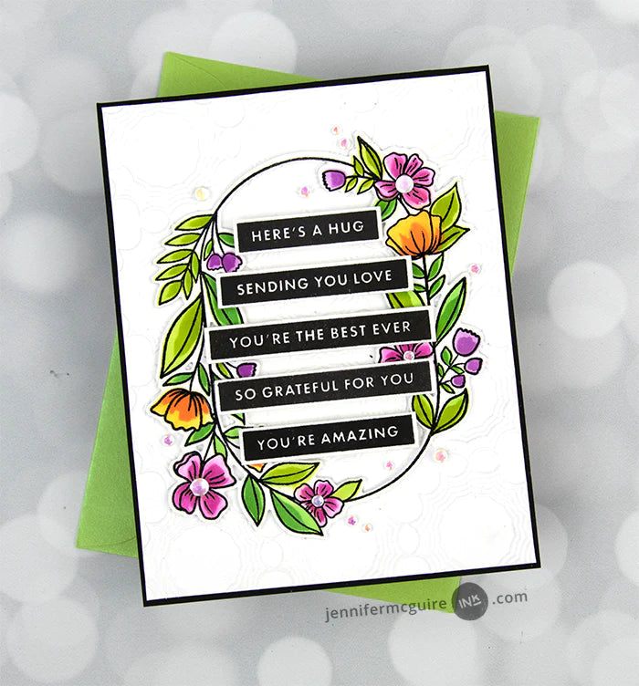 Stamp & Die & Stencil Bundle Sentimental Florals